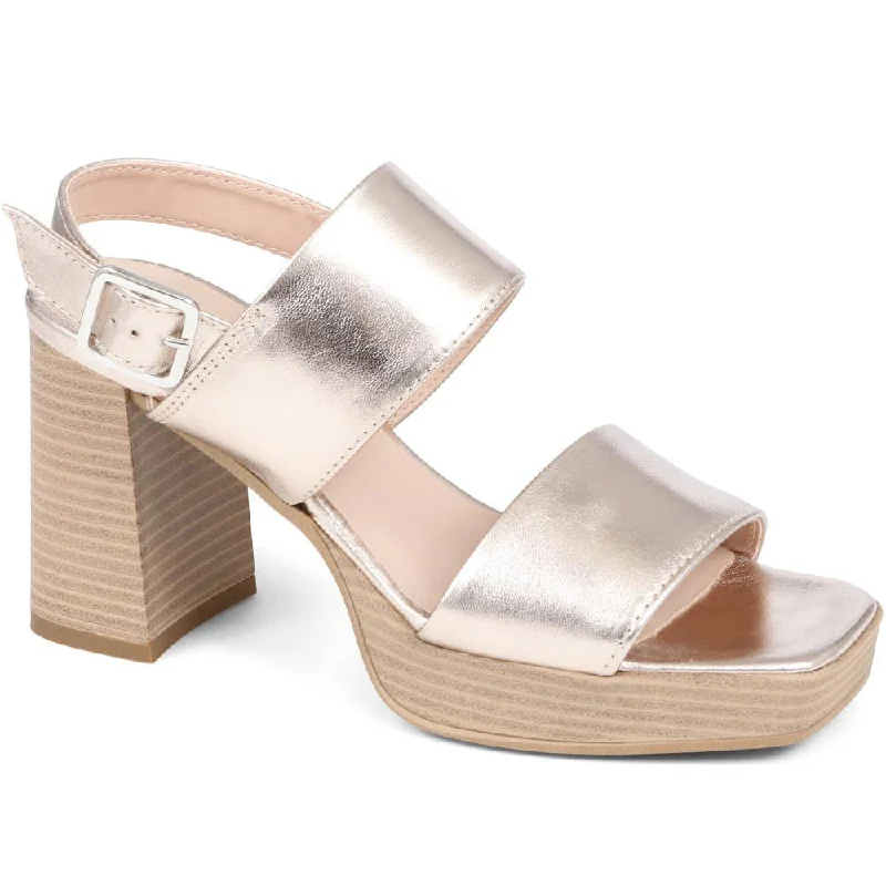 Diona Leather Platform Sandals - DIONA / 323 736