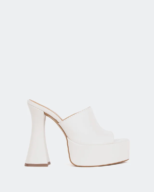 Shore Off White Leather/Cuir Blanc Cassé