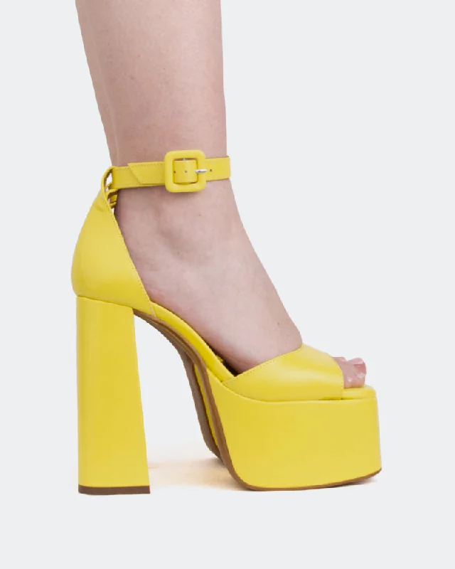 Walton Yellow Leather/Cuir Jaune